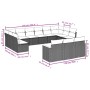 Gartensofa-Set mit Kissen, 13-teilig, graues synthetisches Rattan von , Gartensets - Ref: Foro24-3226459, Preis: 887,47 €, Ra...