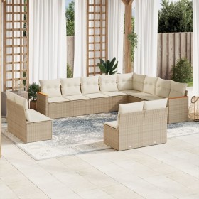 12-teiliges Gartensofa-Set und braune synthetische Rattankissen von , Gartensets - Ref: Foro24-3226471, Preis: 918,99 €, Raba...