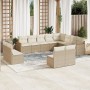 12-teiliges Gartensofa-Set und braune synthetische Rattankissen von , Gartensets - Ref: Foro24-3226471, Preis: 915,39 €, Raba...