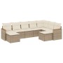 Set de sofás de jardín 9 pzas con cojines ratán sintético beige de , Conjuntos de jardín - Ref: Foro24-3226541, Precio: 681,1...