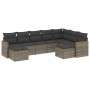 Set de muebles de jardín 9 pzas y cojines ratán sintético gris de , Conjuntos de jardín - Ref: Foro24-3226543, Precio: 556,61...