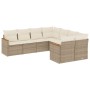 Garden sofa set with beige cushions 8 pcs PE rattan by , Garden sets - Ref: Foro24-3226555, Price: 624,03 €, Discount: %