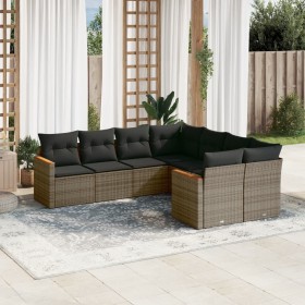 8-teiliges Gartensofa-Set und graue synthetische Rattankissen von , Gartensets - Ref: Foro24-3226557, Preis: 547,34 €, Rabatt: %