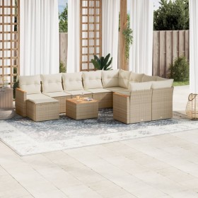 11-teiliges Gartensofa-Set mit beigen synthetischen Rattankissen von , Gartensets - Ref: Foro24-3226562, Preis: 801,26 €, Rab...