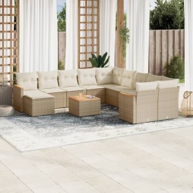 12-teiliges Gartensofa-Set und braune synthetische Rattankissen von , Gartensets - Ref: Foro24-3226576, Preis: 857,99 €, Raba...