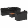 Gartensofa- und Kissenset 8-teilig aus schwarzem synthetischem Rattan von , Gartensets - Ref: Foro24-3255845, Preis: 546,81 €...