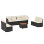 8-piece garden sofa set and black synthetic rattan cushions by , Garden sets - Ref: Foro24-3255909, Price: 464,51 €, Discount: %