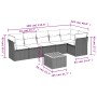 Gartensofa-Set mit beigem Kissenmix, 7-teilig aus PE-Rattan von , Gartensets - Ref: Foro24-3255982, Preis: 452,99 €, Rabatt: %