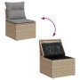 Gartensofa-Set mit beigem Kissenmix, 7-teilig aus PE-Rattan von , Gartensets - Ref: Foro24-3255989, Preis: 457,94 €, Rabatt: %