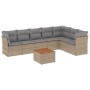 Gartensofa-Set mit beigem Kissenmix, 8-teilig aus PE-Rattan von , Gartensets - Ref: Foro24-3256010, Preis: 578,54 €, Rabatt: %