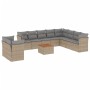 Gartensofa-Set mit beigem Kissenmix, 11-teilig aus PE-Rattan von , Gartensets - Ref: Foro24-3256052, Preis: 755,20 €, Rabatt: %