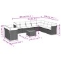 Gartensofa-Set mit beigem Kissenmix, 11-teilig aus PE-Rattan von , Gartensets - Ref: Foro24-3256052, Preis: 755,20 €, Rabatt: %