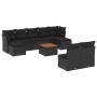 Set de sofás de jardín 10 pzas cojines ratán sintético negro de , Conjuntos de jardín - Ref: Foro24-3256188, Precio: 602,34 €...