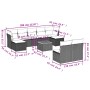 Gartensofa-Set 10-teilig mit schwarzen synthetischen Rattankissen von , Gartensets - Ref: Foro24-3256188, Preis: 603,54 €, Ra...