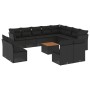 Gartensofa- und Kissenset 13-teilig aus schwarzem synthetischem Rattan von , Gartensets - Ref: Foro24-3256258, Preis: 818,26 ...