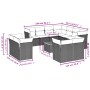 Garden sofa set 12 pieces with black synthetic rattan cushions by , Garden sets - Ref: Foro24-3256272, Price: 909,67 €, Disco...