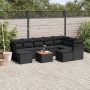 Set de sofás de jardín 10 pzas cojines ratán sintético negro de , Conjuntos de jardín - Ref: Foro24-3256293, Precio: 633,52 €...