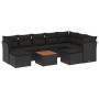 Gartensofa-Set 10-teilig mit schwarzen synthetischen Rattankissen von , Gartensets - Ref: Foro24-3256293, Preis: 629,39 €, Ra...