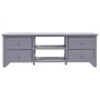 Gray paulownia wood TV cabinet 115x30x40 cm by vidaXL, TV Furniture - Ref: Foro24-284116, Price: 75,19 €, Discount: %