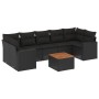 8-piece garden sofa set and black synthetic rattan cushions by , Garden sets - Ref: Foro24-3256363, Price: 529,16 €, Discount: %