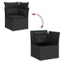 8-teiliges Gartensofa-Set und schwarze synthetische Rattankissen von , Gartensets - Ref: Foro24-3256377, Preis: 597,59 €, Rab...