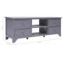 Grauer TV-Schrank aus Paulownia-Holz, 115 x 30 x 40 cm von vidaXL, TV-Möbel - Ref: Foro24-284116, Preis: 75,19 €, Rabatt: %