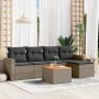 6-piece garden furniture set and gray synthetic rattan cushions by , Garden sets - Ref: Foro24-3256431, Price: 407,07 €, Disc...