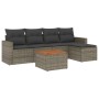 6-piece garden furniture set and gray synthetic rattan cushions by , Garden sets - Ref: Foro24-3256431, Price: 407,07 €, Disc...