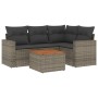 Garden sofa set with cushions 5 pieces gray synthetic rattan by , Garden sets - Ref: Foro24-3256438, Price: 368,99 €, Discoun...