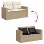 Garden sofa set with cushions 6 pieces beige synthetic rattan by , Garden sets - Ref: Foro24-3256450, Price: 523,60 €, Discou...