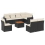 8-teiliges Gartensofa-Set und schwarze synthetische Rattankissen von , Gartensets - Ref: Foro24-3256490, Preis: 513,35 €, Rab...