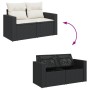 8-teiliges Gartensofa-Set und schwarze synthetische Rattankissen von , Gartensets - Ref: Foro24-3256490, Preis: 513,35 €, Rab...