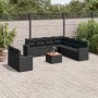 Set de sofás de jardín 10 pzas cojines ratán sintético negro de , Conjuntos de jardín - Ref: Foro24-3256517, Precio: 682,99 €...