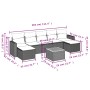 8-teiliges Gartensofa-Set und schwarze synthetische Rattankissen von , Gartensets - Ref: Foro24-3256581, Preis: 442,17 €, Rab...