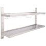 Floating wall shelf 2 levels stainless steel 150x30 cm by vidaXL, Shelves and shelves - Ref: Foro24-51049, Price: 127,15 €, D...