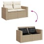 Gartensofa-Set mit beigen Kissen, 10-teilig, synthetisches Rattan von , Gartensets - Ref: Foro24-3256611, Preis: 836,29 €, Ra...