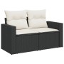 Gartensofa- und Kissenset 13-teilig aus schwarzem synthetischem Rattan von , Gartensets - Ref: Foro24-3256721, Preis: 872,36 ...