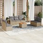 Gartensofa-Set mit beigem Kissenmix, 8-teilig aus PE-Rattan von , Gartensets - Ref: Foro24-3256850, Preis: 529,06 €, Rabatt: %