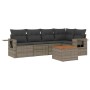 6-piece garden furniture set and gray synthetic rattan cushions by , Garden sets - Ref: Foro24-3256886, Price: 437,57 €, Disc...