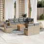 Garden sofa set with beige cushions mix 9 pieces PE rattan by , Garden sets - Ref: Foro24-3256934, Price: 648,85 €, Discount: %