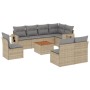 Gartensofa-Set mit beigem Kissenmix, 9-teilig aus PE-Rattan von , Gartensets - Ref: Foro24-3256934, Preis: 656,87 €, Rabatt: %