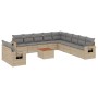 Gartensofa-Set mit beigem Kissenmix, 12-teilig aus PE-Rattan von , Gartensets - Ref: Foro24-3256976, Preis: 952,62 €, Rabatt: %