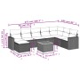 8-teiliges Gartensofa-Set und schwarze synthetische Rattankissen von , Gartensets - Ref: Foro24-3257028, Preis: 617,85 €, Rab...