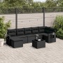 8-teiliges Gartensofa-Set und schwarze synthetische Rattankissen von , Gartensets - Ref: Foro24-3252822, Preis: 584,37 €, Rab...