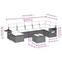 8-piece garden sofa set and black synthetic rattan cushions by , Garden sets - Ref: Foro24-3252822, Price: 558,31 €, Discount: %