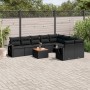 Gartensofa-Set, 10-teilig, schwarze Kissen aus synthetischem Rattan von , Gartensets - Ref: Foro24-3257049, Preis: 694,49 €, ...