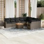 10-piece garden sofa set with gray synthetic rattan cushions by , Garden sets - Ref: Foro24-3257054, Price: 662,72 €, Discoun...