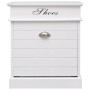 White Paulownia wood shoe cabinet 50x28x58 cm by vidaXL, Shoe racks and shoe organizers - Ref: Foro24-284083, Price: 107,71 €...