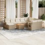 Set de sofás de jardín 11pzas con cojines ratán sintético beige de , Conjuntos de jardín - Ref: Foro24-3257185, Precio: 906,7...