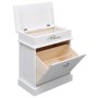 White Paulownia wood shoe cabinet 50x28x58 cm by vidaXL, Shoe racks and shoe organizers - Ref: Foro24-284083, Price: 107,71 €...